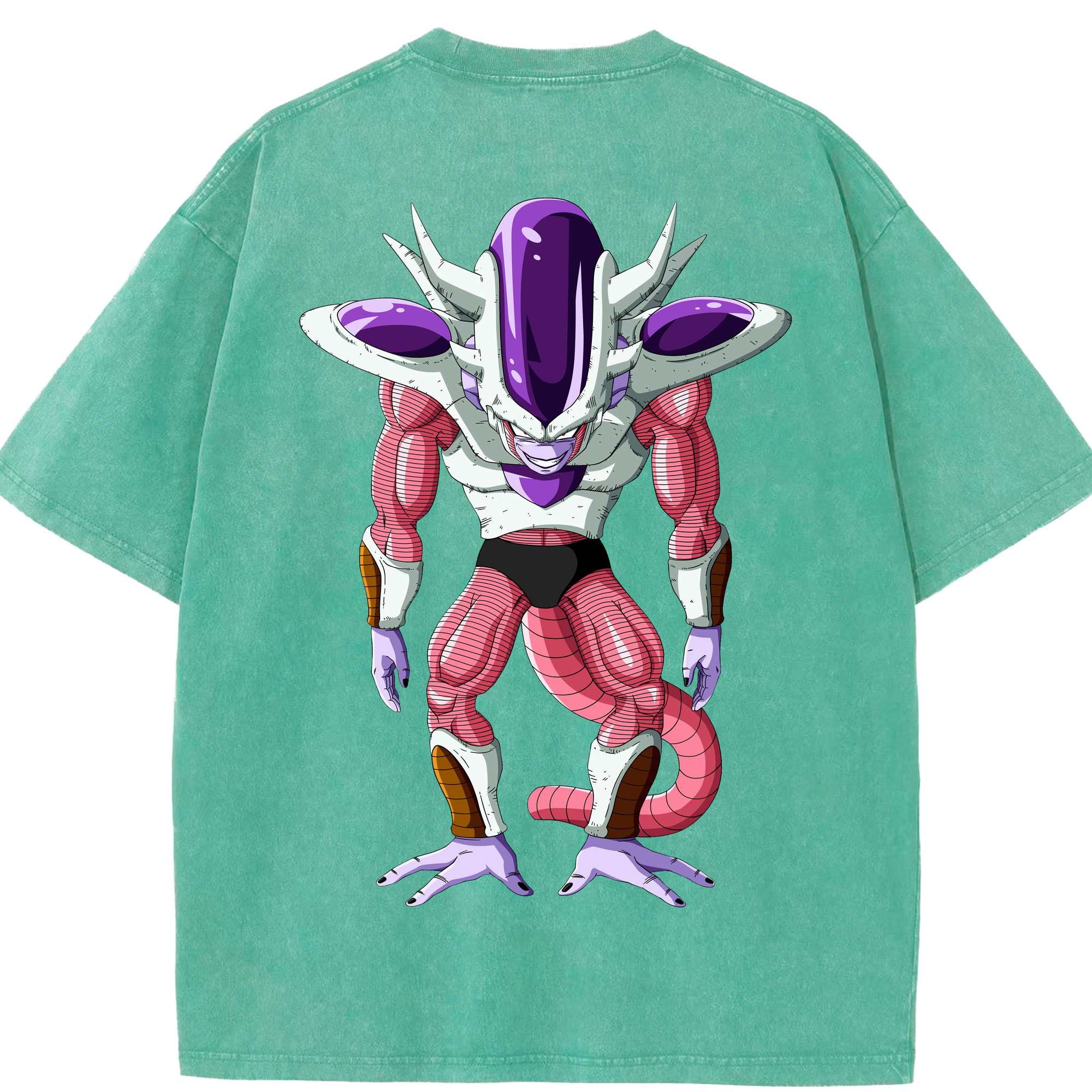 （画像用） ドラゴンボール フリーザ DRAGON BALL Frieza 綿100% ヴィンテージ風 半袖Tシャツ（背面プリント）